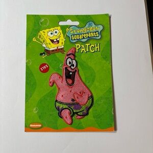 Nickelodeon SpongeBob SquarePants Patrick Star Patch - Pink and Green Vintage
